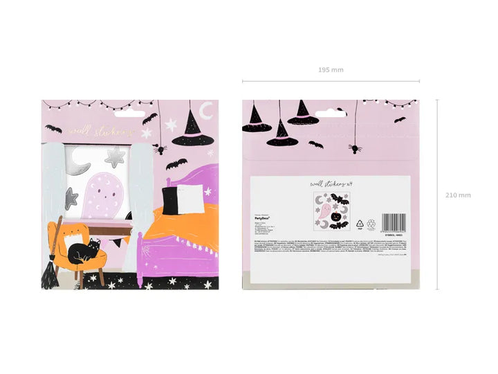 Halloween Wandaufkleber, Raumdeko, 14-tlg kinderparties-shop