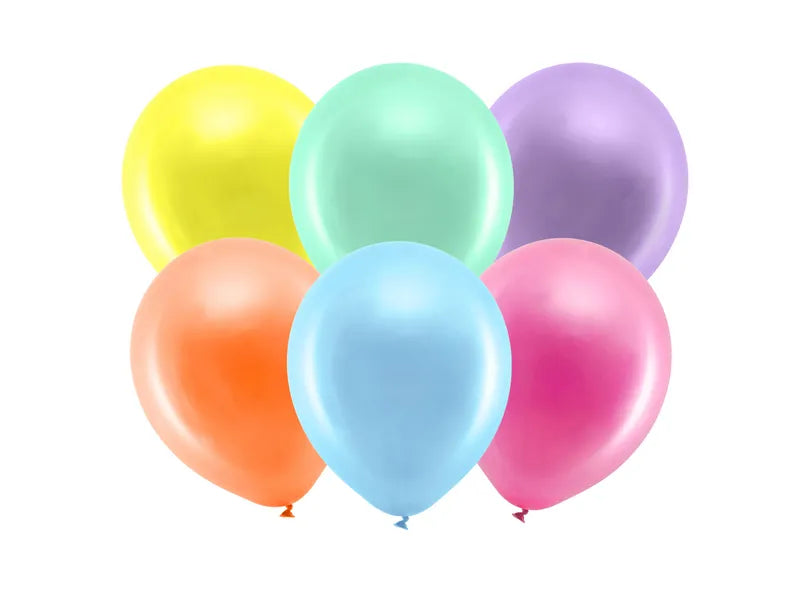 Superpack Luftballons Eco, metallisiert bunt, 23 cm, 100er Pack