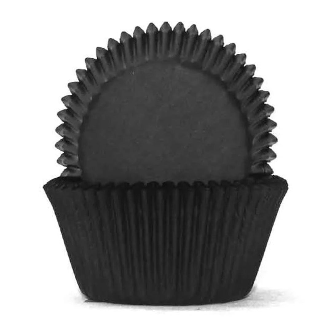 Muffin Back Form, schwarzes Papier, 75er Pack