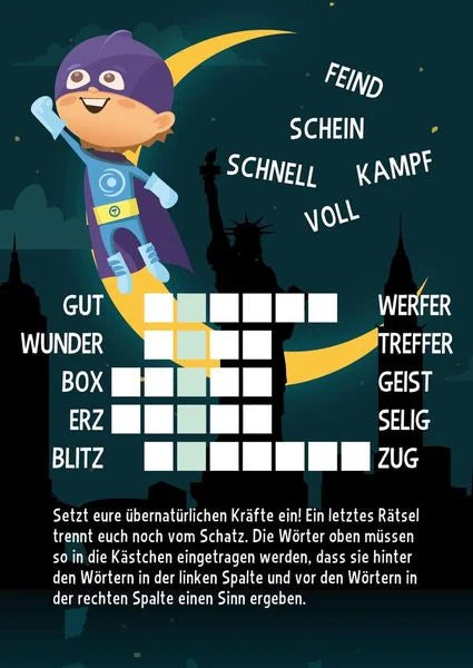 Der kleine Heine, Schatzsuche für drinnen und draussen, Superhelden Edition, Party-Spiel, ab 8 Jahren kinderparties-shop