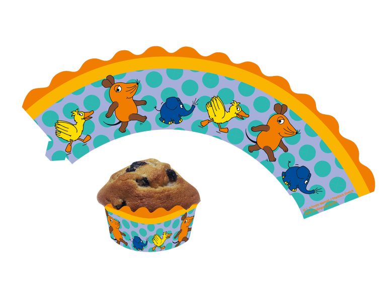 Muffin Banderole, Die Maus, 12 Pack, Cupcakes – kinderparties.ch