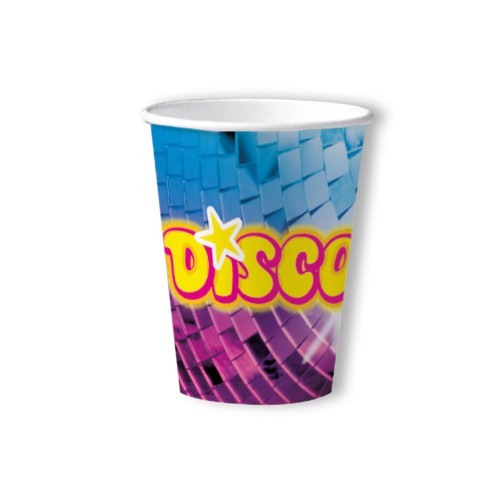Disco Party Becher, 8er Pack, 200ml