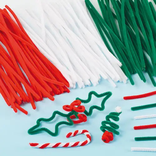 Pipe cleaners for handicrafts, 120 pieces, many different color combinations. color combinations