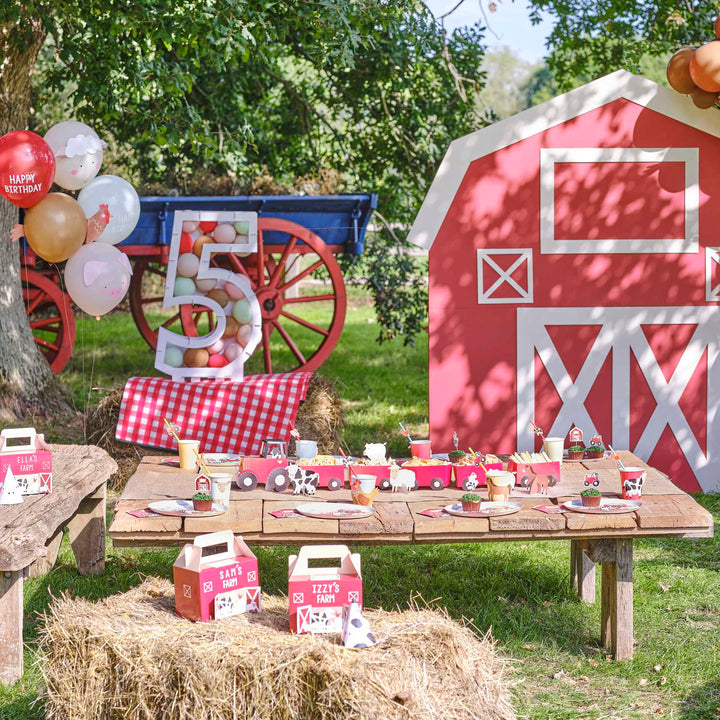 Girlande Happy Birthday mit Bauernhof Tieren kinderparties-shop