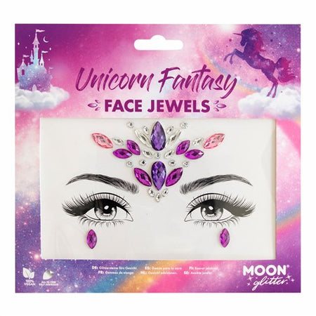 Face Jewels Einhorn Fantasie, selbstklebende Gesichtssteine image