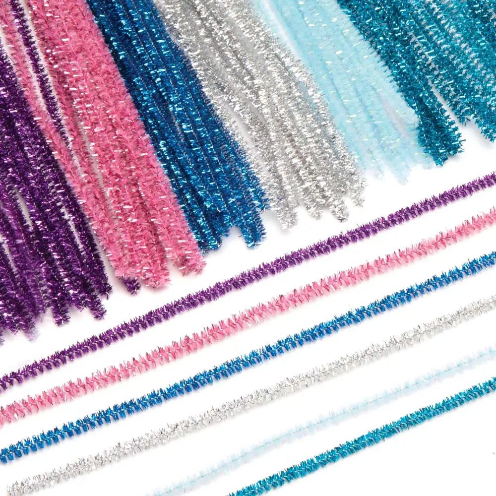 Pipe cleaners for handicrafts, 120 pieces, many different color combinations. color combinations