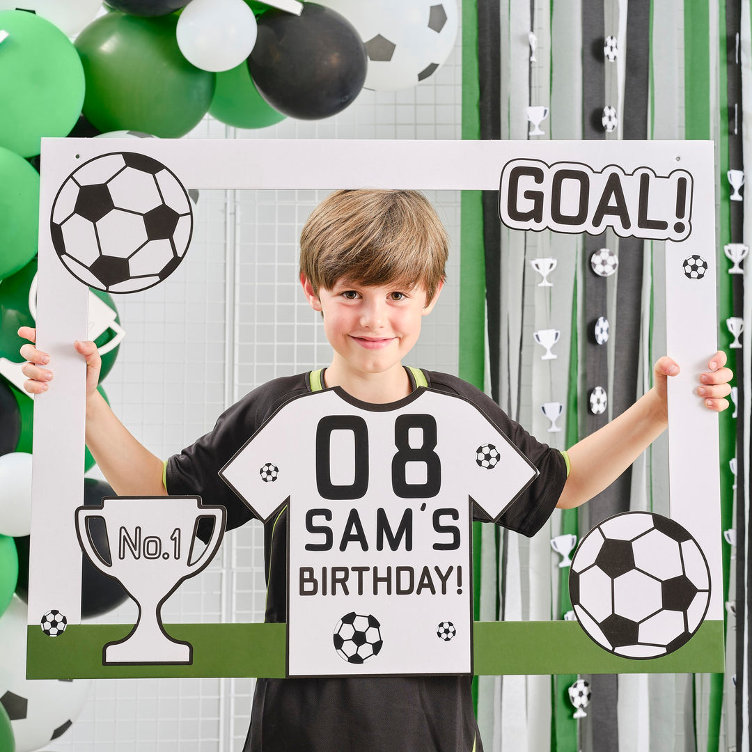 Fussball Happy Birthday Foto-Rahmen, individuell anpassbar kinderparties-shop