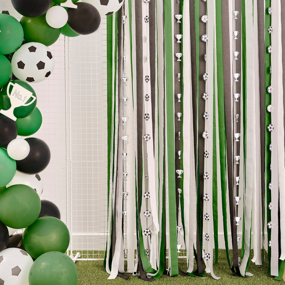 Fussball-Party-Hintergrund Vorhang, Wand Deko Set kinderparties-shop