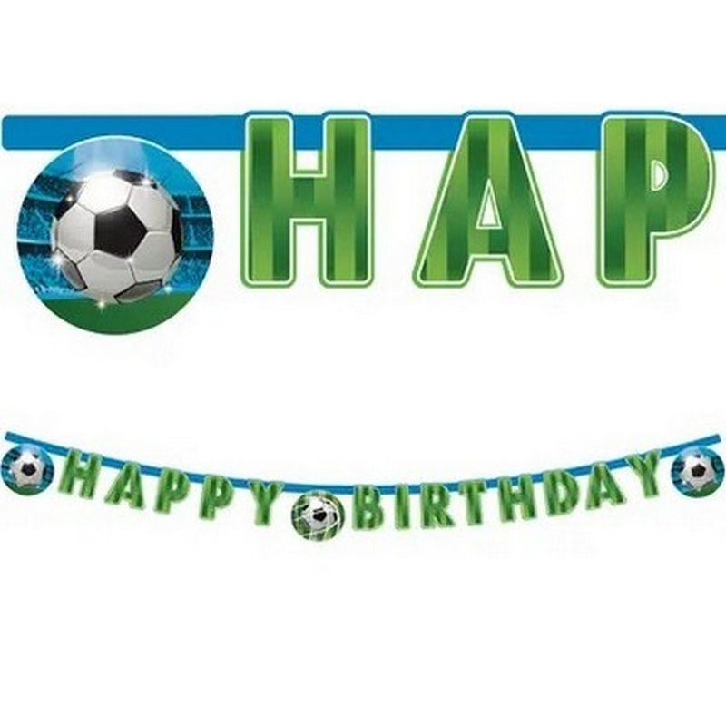 Partykette Happy Birthday, Soccer Fans, Fussball Party, 2m