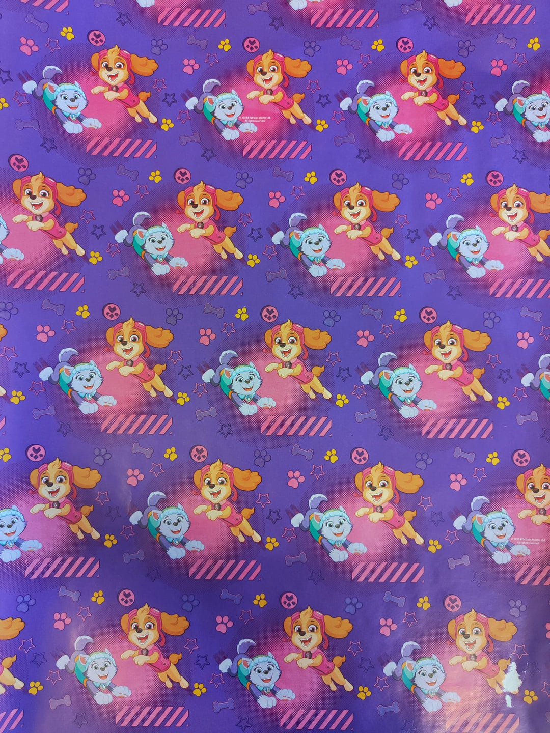 Paw Patrol wrapping paper, 3 different patterns patterns, 70 X 200 cm