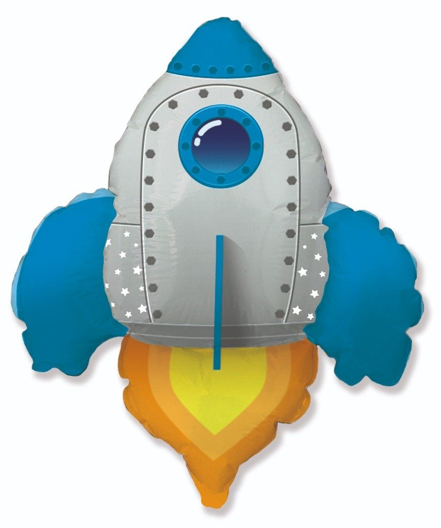 Raketen-Folienballon-Weltall-Kindergeburtstag-Party-Deko