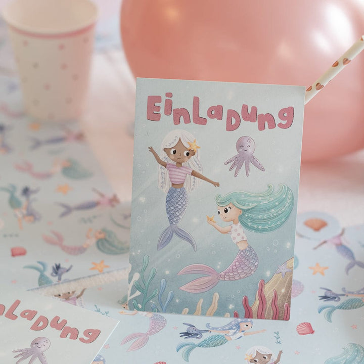 Meerjungfrau-Einladung-NEU-10-Stk