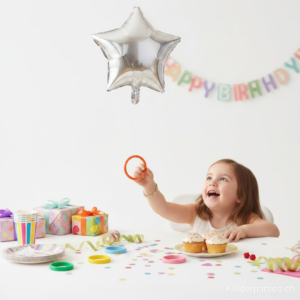 kinderparties.ch Armreif Ballongewicht für Heliumballons, orange, Kunststoff, für Kinder