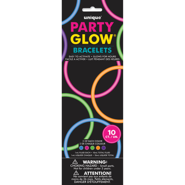 Partyspass: Knicklicht Armreifen, Glow in the dark, Farben-Mix, 4er, 10er oder 25er Pack