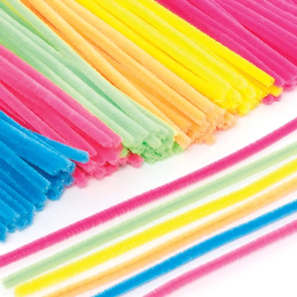 Pipe cleaners for handicrafts, 120 pieces, many different color combinations. color combinations