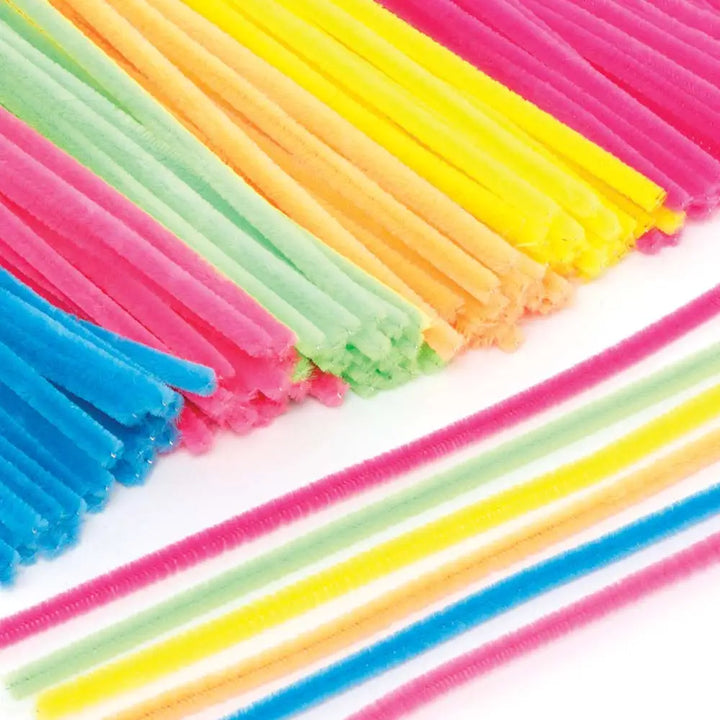 Pipe cleaners for handicrafts, 120 pieces, many different color combinations. color combinations