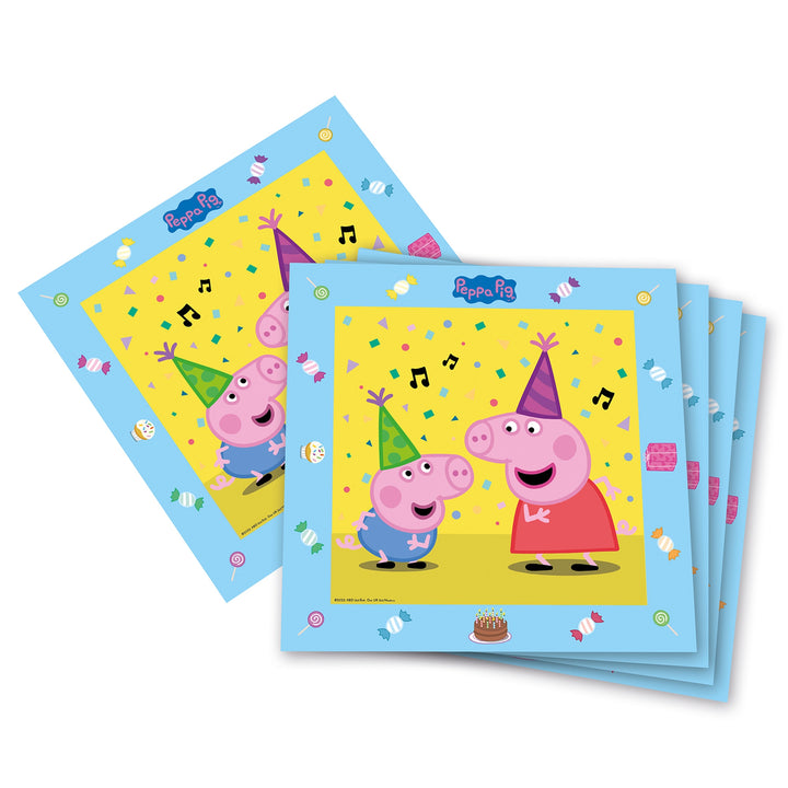 Tovaglioli, Peppa Pig, arcobaleno, 20, 33x33cm