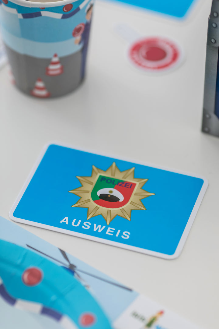 Polizei Ausweise, 6er Pack, Spiel & Mitgebsel kinderparties-shop