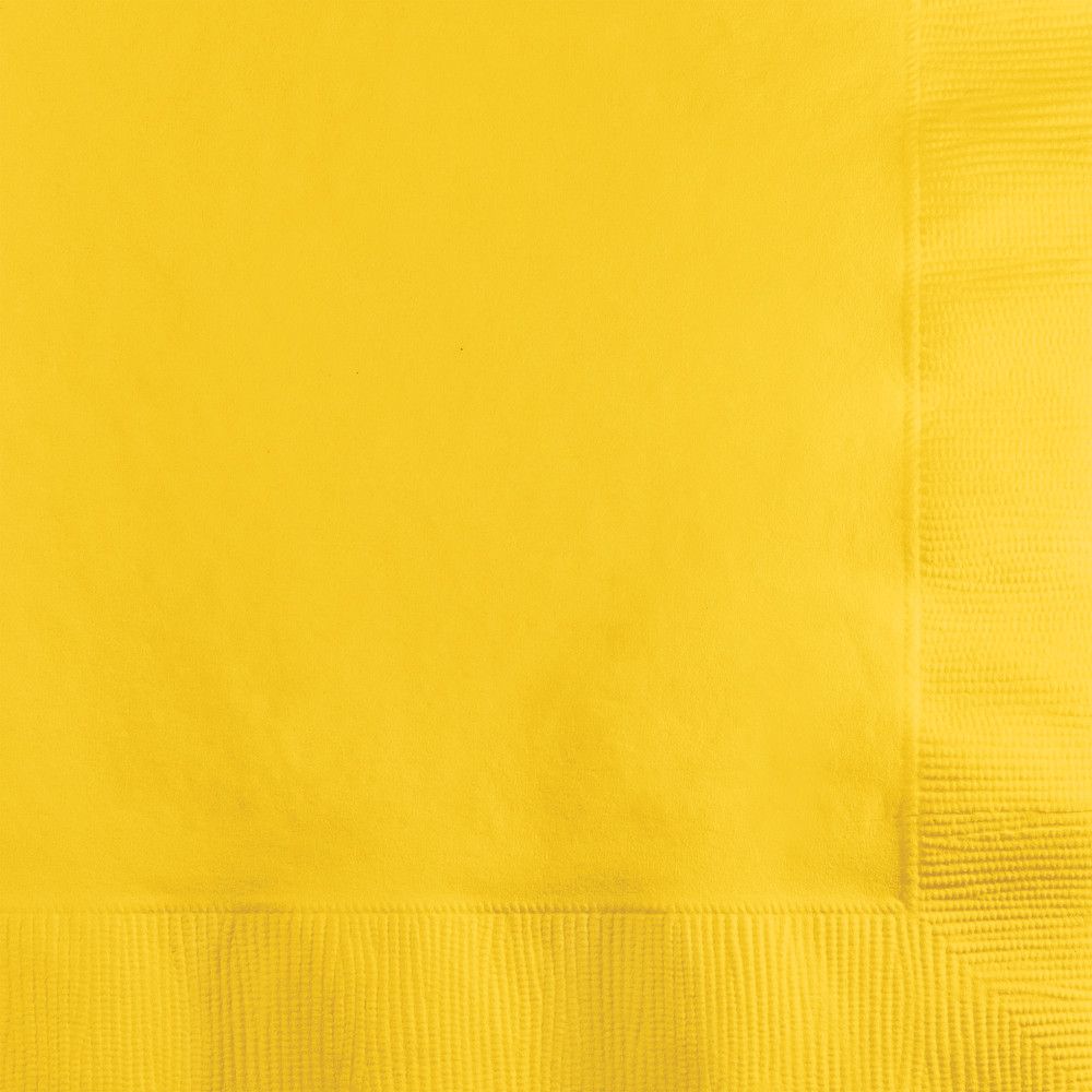 Servietten, unifarben Schulbus gelb, 20er Pack, 33 x 33cm
