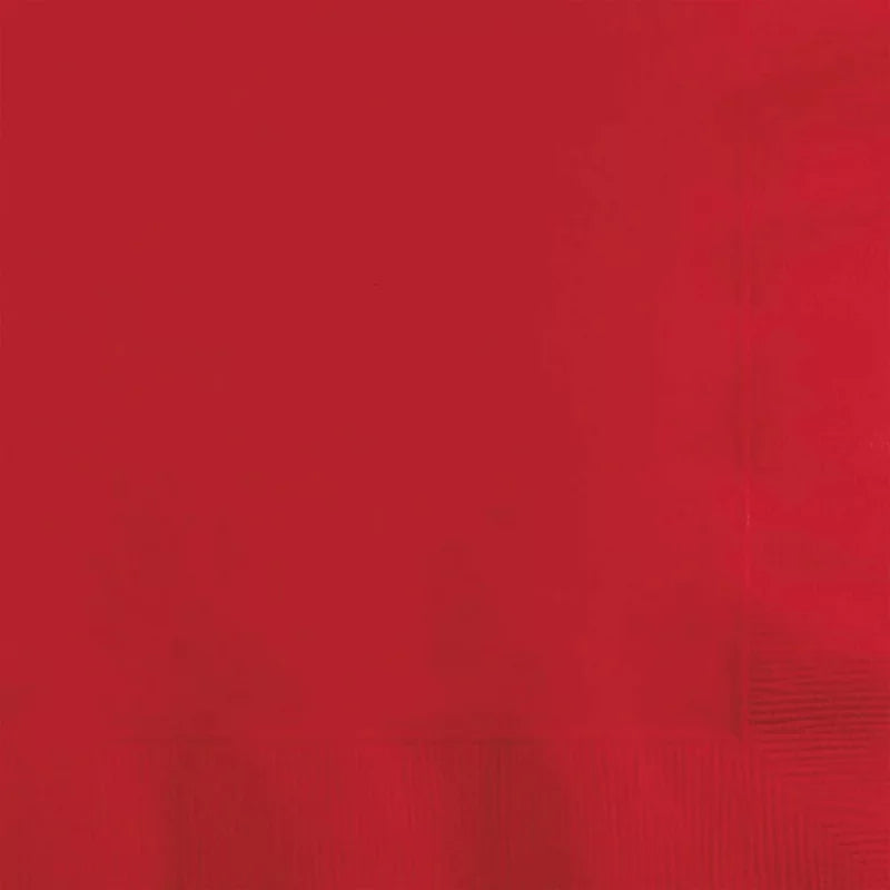 Servietten, unifarben rot, 20er Pack, 33 x 33cm