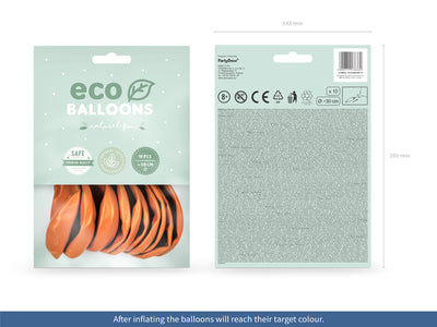 Luftballons, orange metallisiert, Eco, 30 cm, 10er Pack