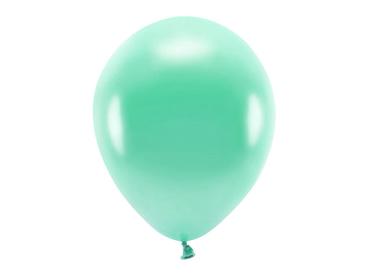 Luftballons, dunkelmint metallisiert, Eco, 30 cm, 10er Pack