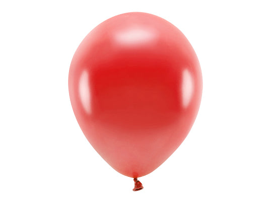 Luftballons, rot metallisiert, Eco, 30 cm, 10er Pack