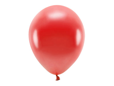 Luftballons, rot metallisiert, Eco, 30 cm, 10er Pack