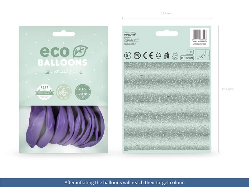 Luftballons pastell lavendel, Eco, 30 cm, 10er Pack kinderparties-shop