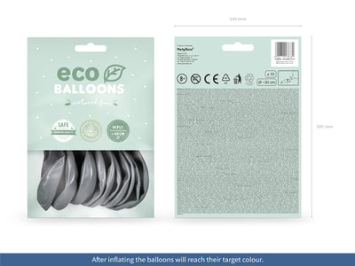 Luftballons, silber metallisiert, Eco, 30 cm, 10er Pack