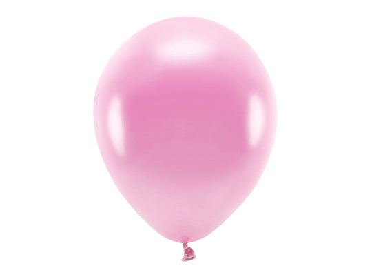 Luftballons, rosa metallisiert, Eco, 30 cm, 10er Pack