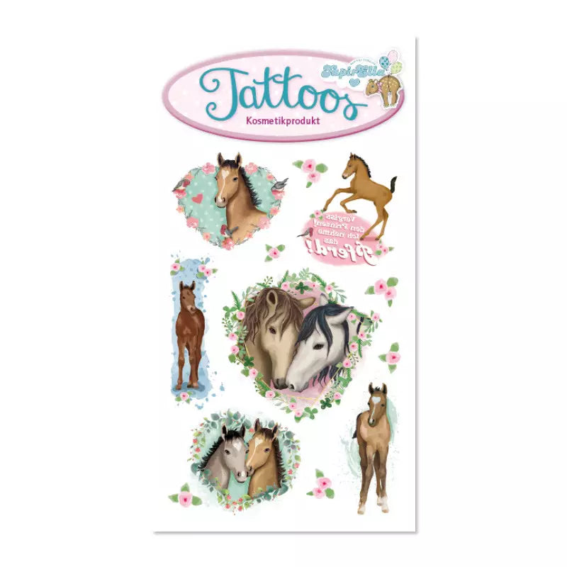 Tattoos Pferde, Tapier Ella, 1 Karte, 6 Tattoos
