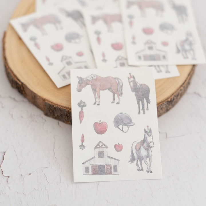 Pferde-Tattoos-1-Bogen-mit-10-Tattoos