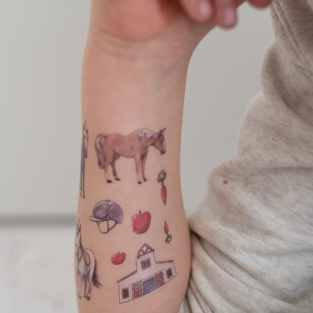 Pferde-Tattoos-1-Bogen-mit-10-Tattoos
