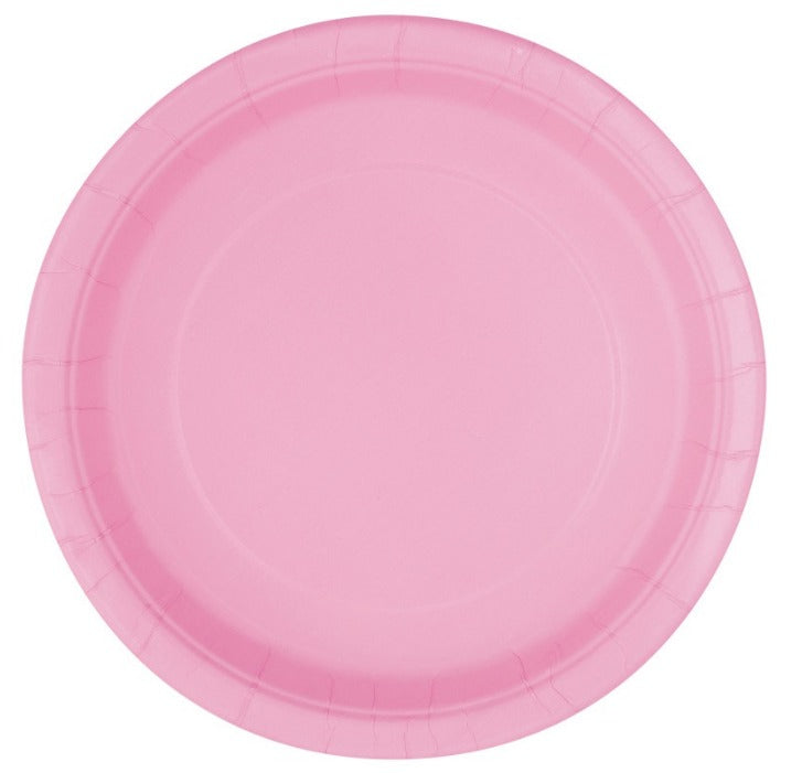 Party Teller, unifarben rosa, 8er Pack, 23 cm