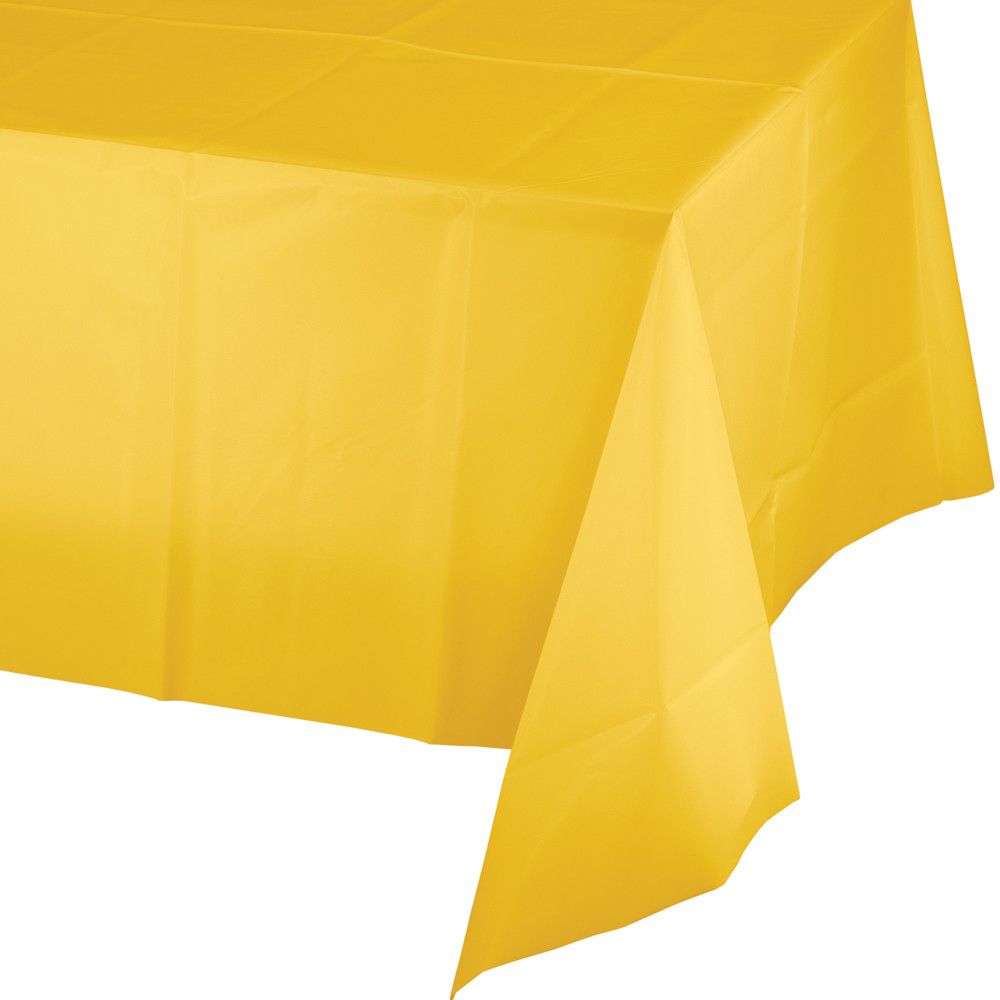Tischdecke, unifarben gelb, 1.37 x 2.74 m, Folie, abwaschbar