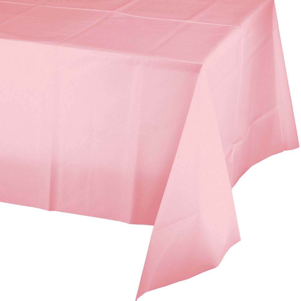 Tischdecke, unifarben rosa, 1.37 x 2.74 m, Folie, abwaschbar