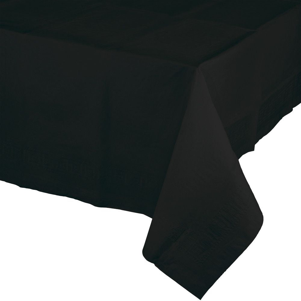 Tischdecke, unifarben schwarz, 137x274cm, Folie, abwaschbar
