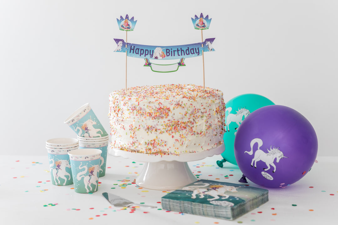 Tortenbanner mit Namensfeld Sternenschweif, Kuchen Deko kinderparties-shop