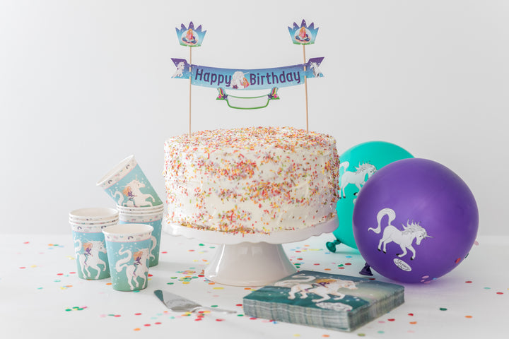 Tortenbanner mit Namensfeld Sternenschweif, Kuchen Deko kinderparties-shop