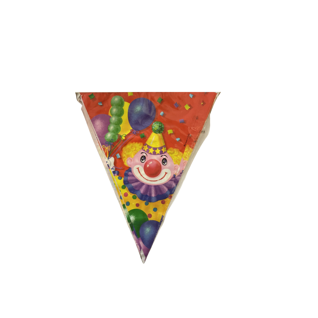 Wimpelkette Zirkus Clown, 4 m