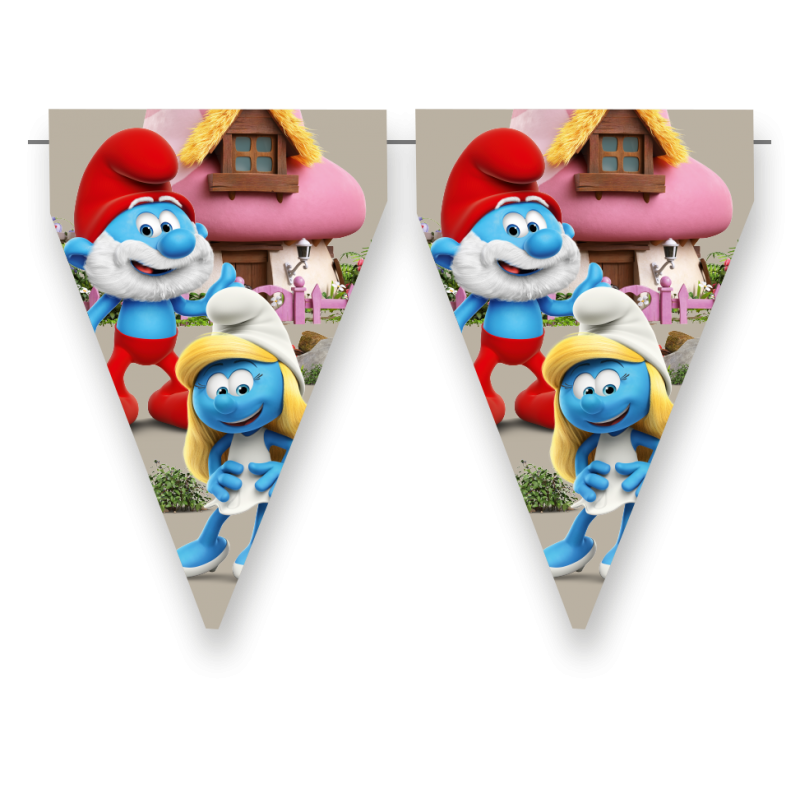 Schlümpfe, Wimpelkette, 3 m