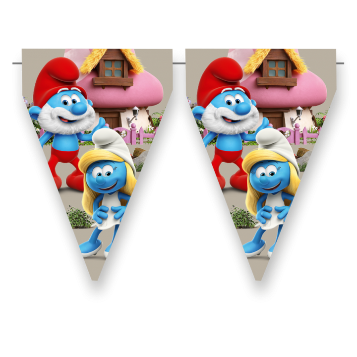 Schlümpfe, Wimpelkette, 3 m