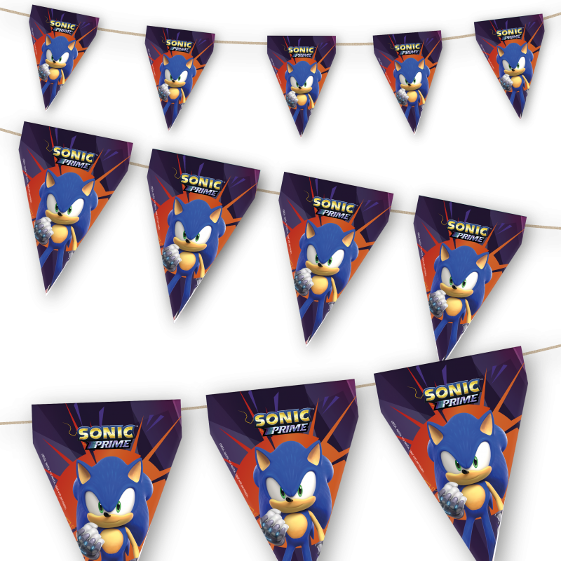 Party Deko Set Sonic im Koffer, 58-teilig für 6-8 Kinder