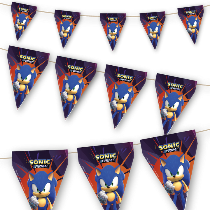 Party Deko Set Sonic im Koffer, 58-teilig für 6-8 Kinder