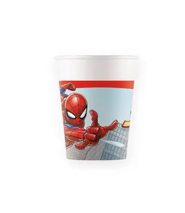 Partybecher Spiderman Crime Fighter, Pappe, 8er Pack