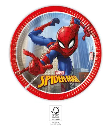 Party-Teller Spiderman Crime Fighter, 8 Stück, 20 cm