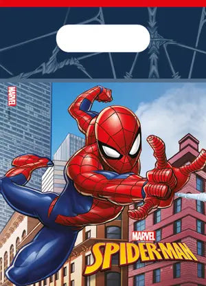 Mitgebsel Tüten Spiderman Crime Fighter, 6er Pack, Folie