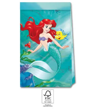 Mitgebsel Tüten, Disney Princess, Arielle, 6er Pack