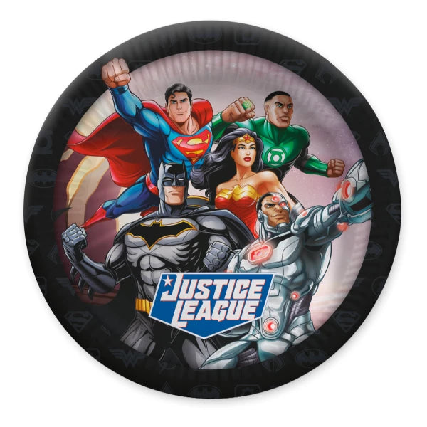 Papp-Teller Justice League, 23 cm, 10 Stück